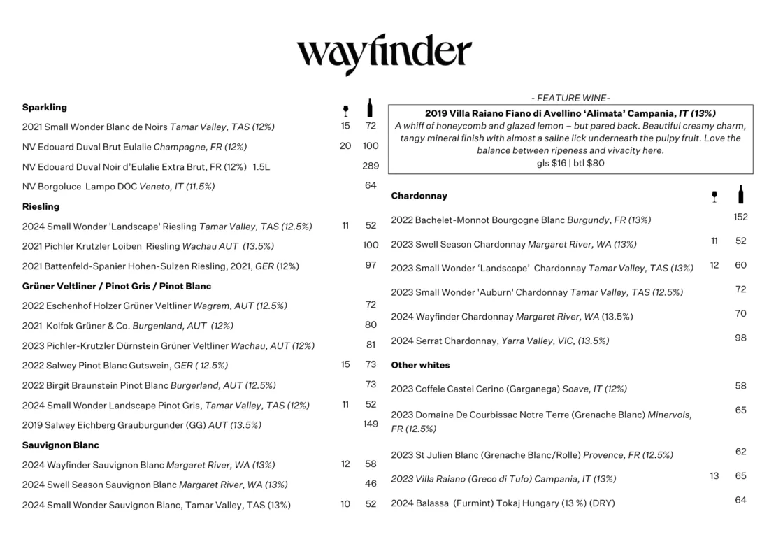 Wayfinder Wine List 12